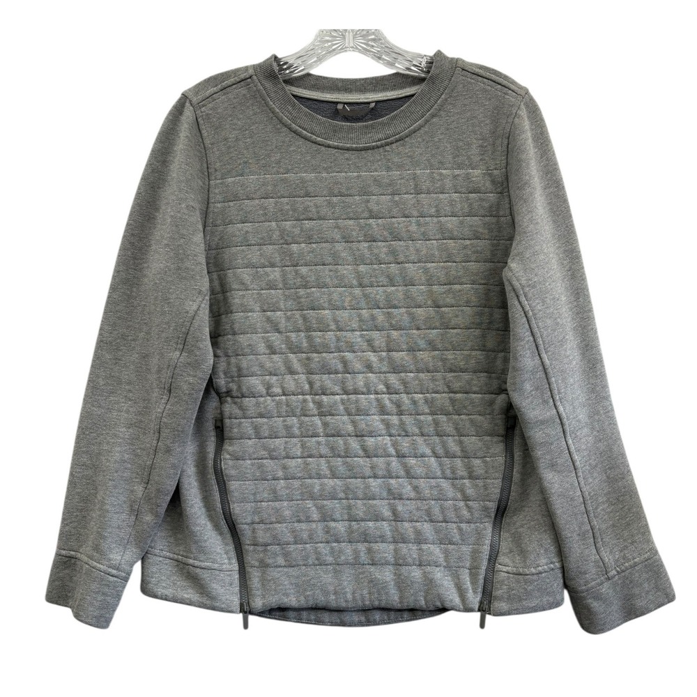 Lululemon Women's Fleece Be True Crew Grey Warm Athleisure Athletic Side Zip 6